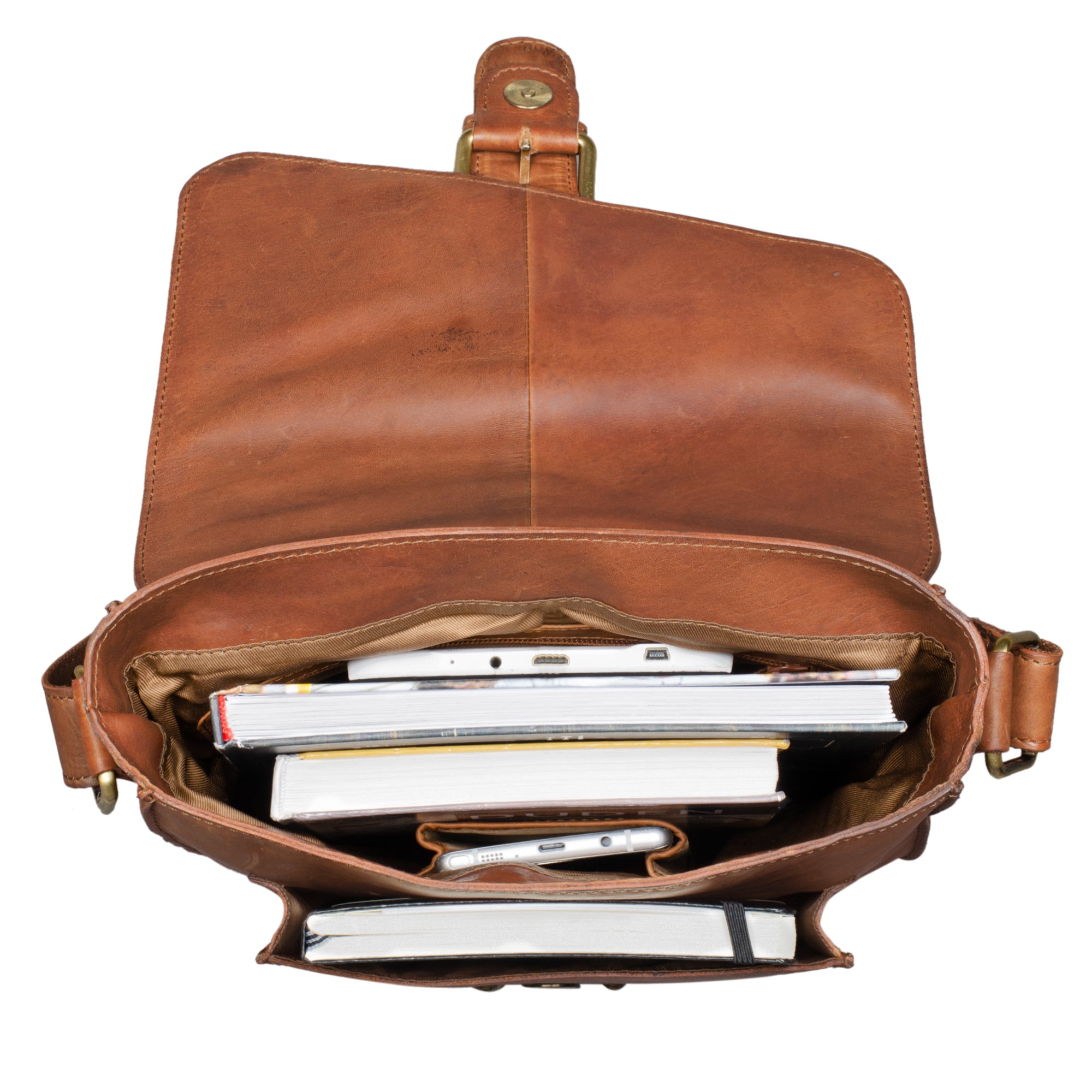 Cross Body Bag Leder braun