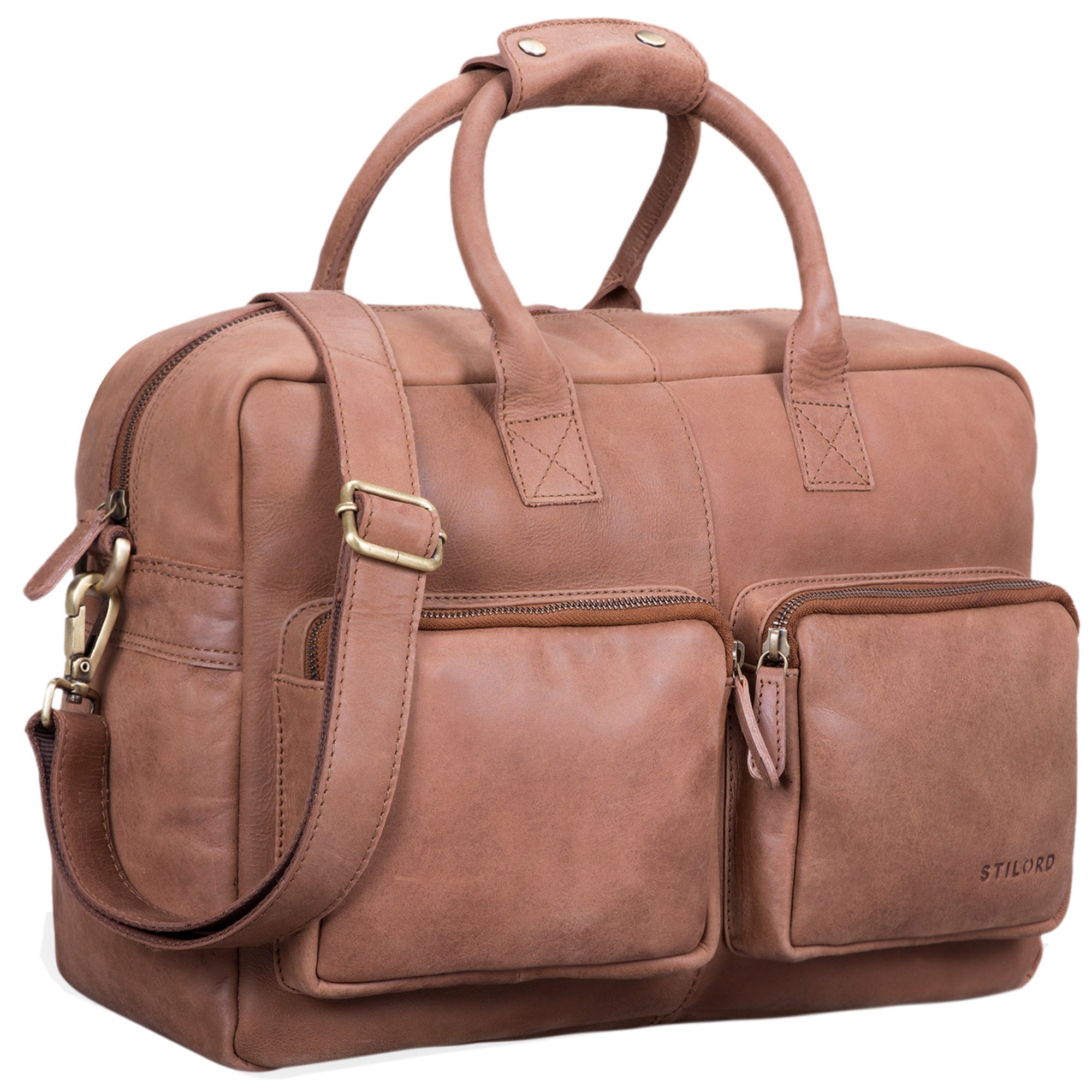 Große Leder Aktentasche braun
