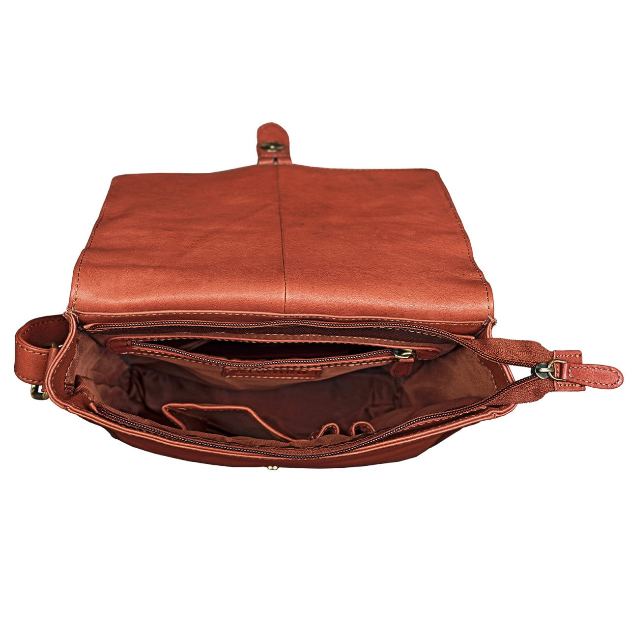 Messenger Tasche Leder cognac braun