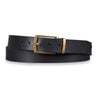 Lederen riem mannen zwart 34 mm inklapbaar
