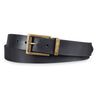 Lederen riem mannen zwart 34 mm inklapbaar