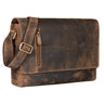"Davis" Leren Messenger Tas 13 Inch Laptop Vintage Schoudertas Heren