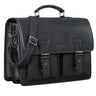 "Jeffrey" Grote Leren Leraarstas Vintage Aktetas Met 15.6" Schoudertas