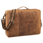 braune Businesstasche aus Leder für Herren