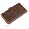 B-Stock Vintage dames portemonnee 13 x EC bloemmotief leer bruin
