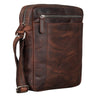 "Fox" Kleine schoudertas heren leder vintage boodschappentas