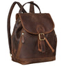 "Allison" Leren Dames Rugzak Klein Vintage Citytas Moderne Rugtas