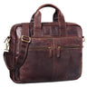 B-Stock "Leandro" Leren tas mannen laptoptas 15,6 inch