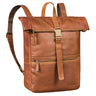 “Cairo” vintage koerier rugzak roll top leer groot mannen en vrouwen