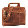 "Tristan" Laptop Schoudertas Heren Leren