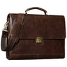 B-Stock Vintage lederen aktetas antiek bruin