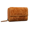 "Thea" Grote Leren Dames Portemonnee RFID Vintage Portefeuille Vrouw