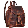 "Allison" Leren Dames Rugzak Klein Vintage Citytas Moderne Rugtas