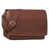 "Tom" Leren Schoudertas Vintage 15 Inch Laptop Voor Werk Studie En Uni