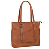 "Solaya" Damestas Shopper Leer Groot met Laptopvak 15,6 Inch