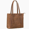 "Solaya" Damestas Shopper Leer Groot met Laptopvak 15,6 Inch