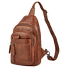 "Montego" 2-in-1 Grote Echt Lederen Sling Bag voor Mannen