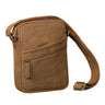 "Naro" Kleine Leren Schoudertas Heren voor Tablet tot 10 inch