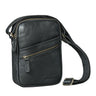 "Naro" Kleine Leren Schoudertas Heren voor Tablet tot 10 inch