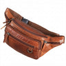 "Robin" Premium Heuptas Heren Leer Vintage met 6 Ritsvakken voor Smartphone Festival Reis