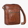 "Joao" Vintage schoudertas heren klein leer voor tablet 10 inch