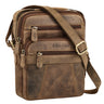"Omar" Kleine Leren Schoudertas voor Heren Tablet Tas tot 8,4 Inch