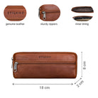brown pencil pouch