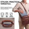 "Omar" Kleine Leren Schoudertas voor Heren Tablet Tas tot 8,4 Inch