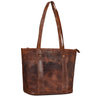 "Svea" Stijlvolle Leren Shopper Tas voor Dames Middelgroot voor 14 inch Laptop