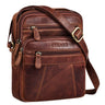 "Omar" Kleine Leren Schoudertas voor Heren Tablet Tas tot 8,4 Inch