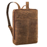 "Livius" Smalle Lederen Rugzak voor Heren & Dames XL Laptop 15 - 19 Inch